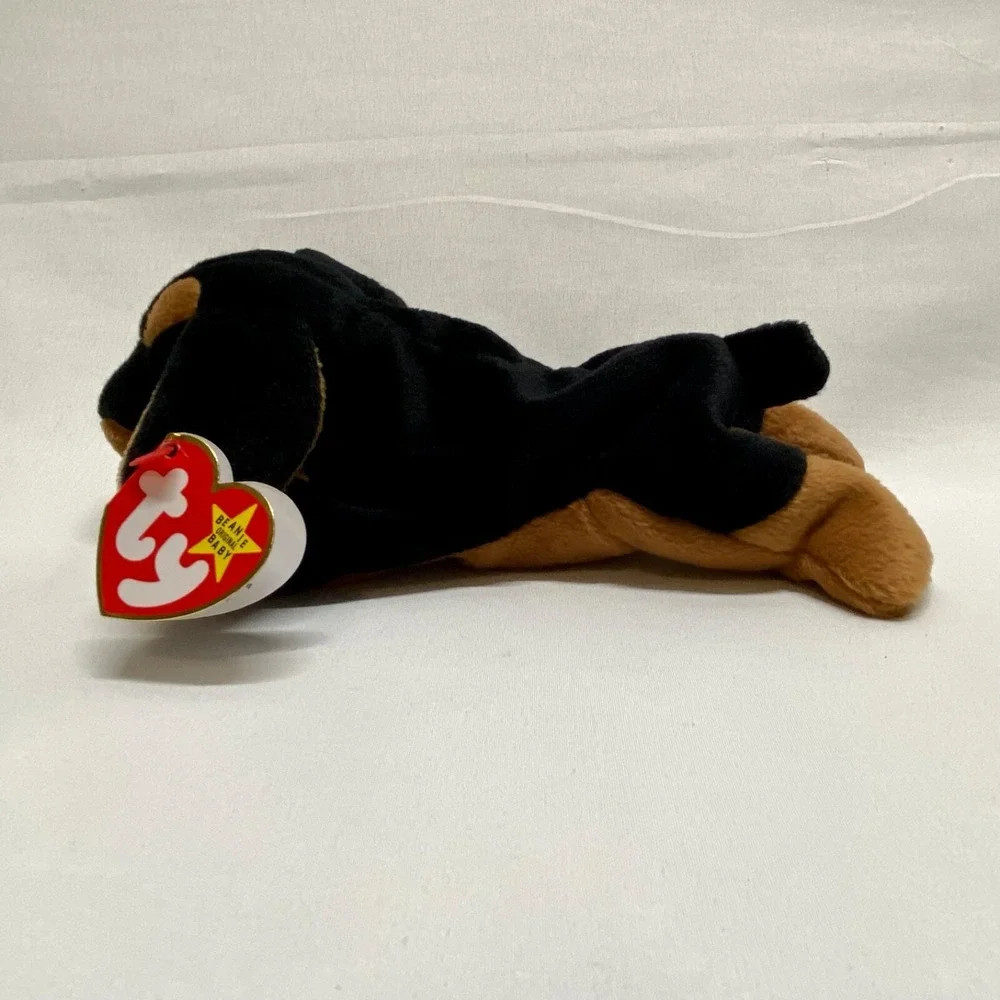 Ty Beanie Babies Doby 4110 Doberman Dog 1996 Retired PVC Pellets Rare Vtg Plush